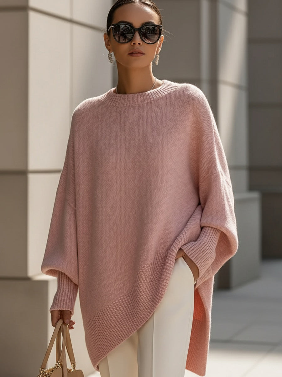 Jenia | Pull Surdimensionné, Drapé, avec Décolleté Large