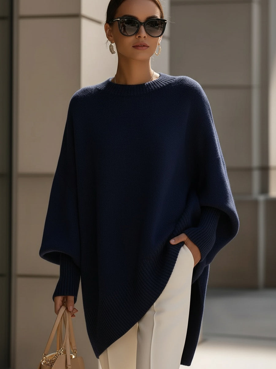 Jenia | Pull Surdimensionné, Drapé, avec Décolleté Large