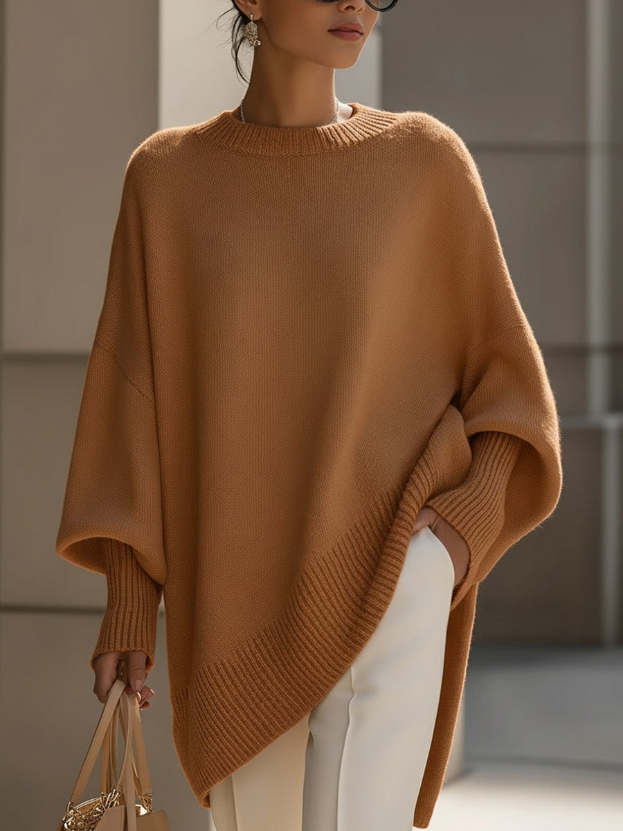 Jenia | Pull Surdimensionné, Drapé, avec Décolleté Large