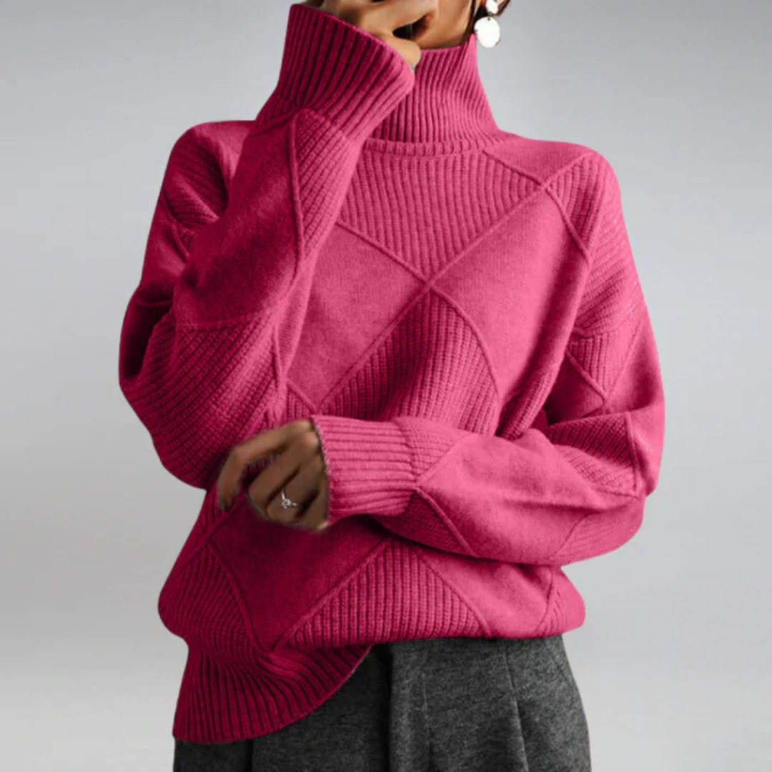 Lauren | Pull Luxueux à Col Montant