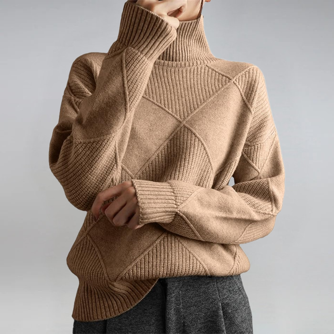 Lauren | Pull Luxueux à Col Montant