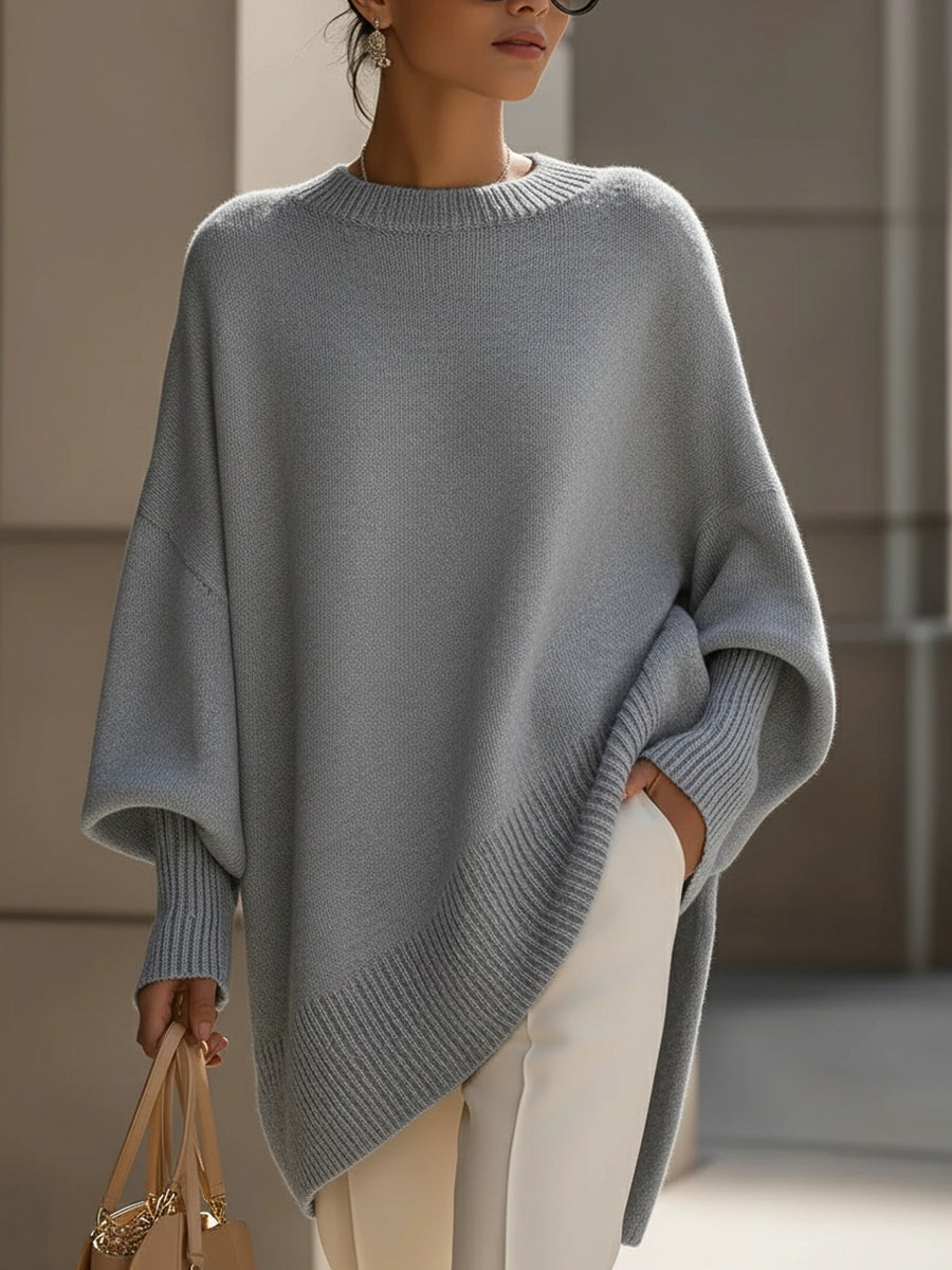 Jenia | Pull Surdimensionné, Drapé, avec Décolleté Large