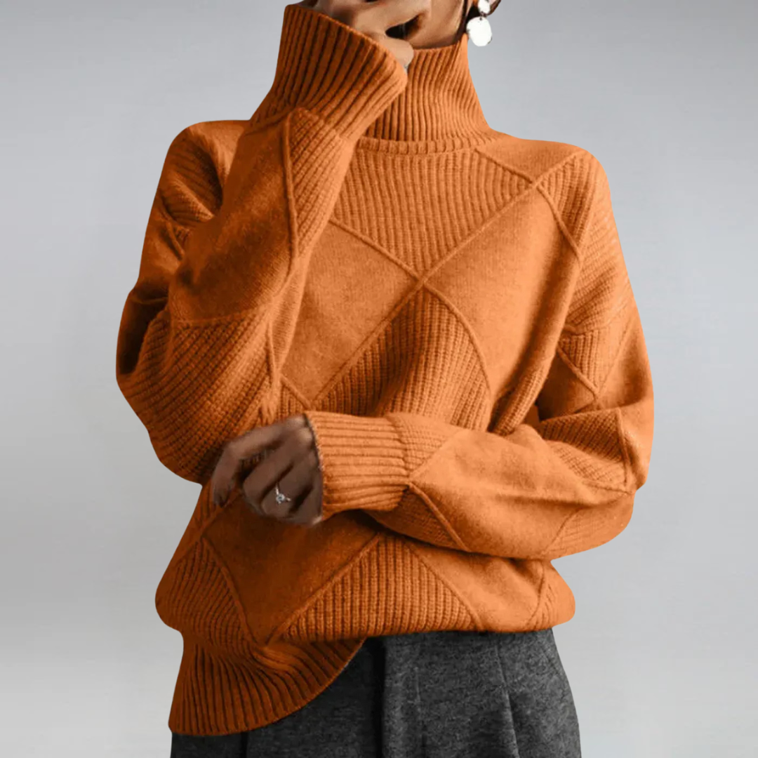 Lauren | Pull Luxueux à Col Montant