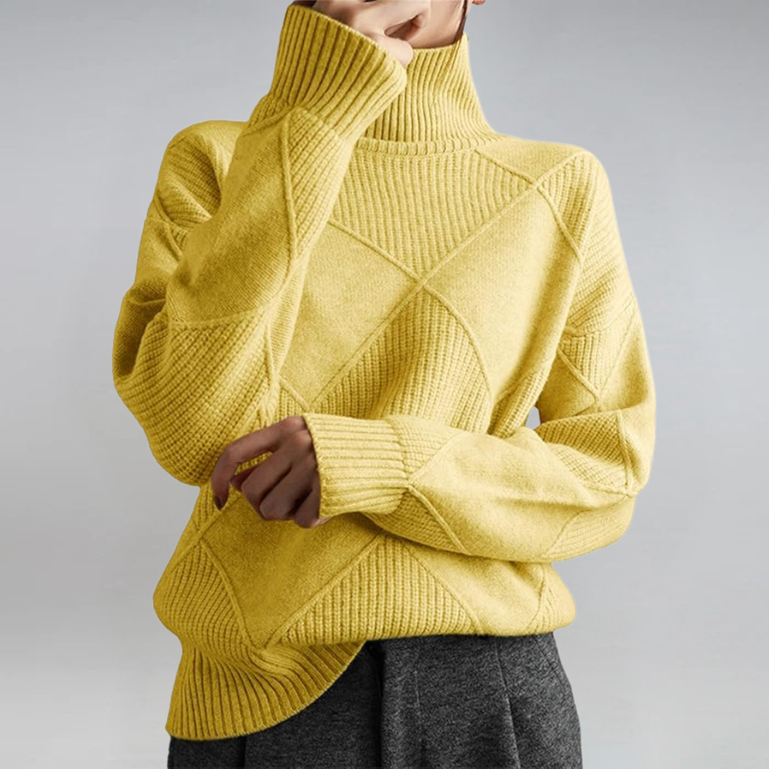 Lauren | Pull Luxueux à Col Montant