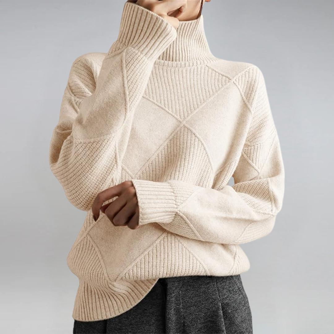 Lauren | Pull Luxueux à Col Montant