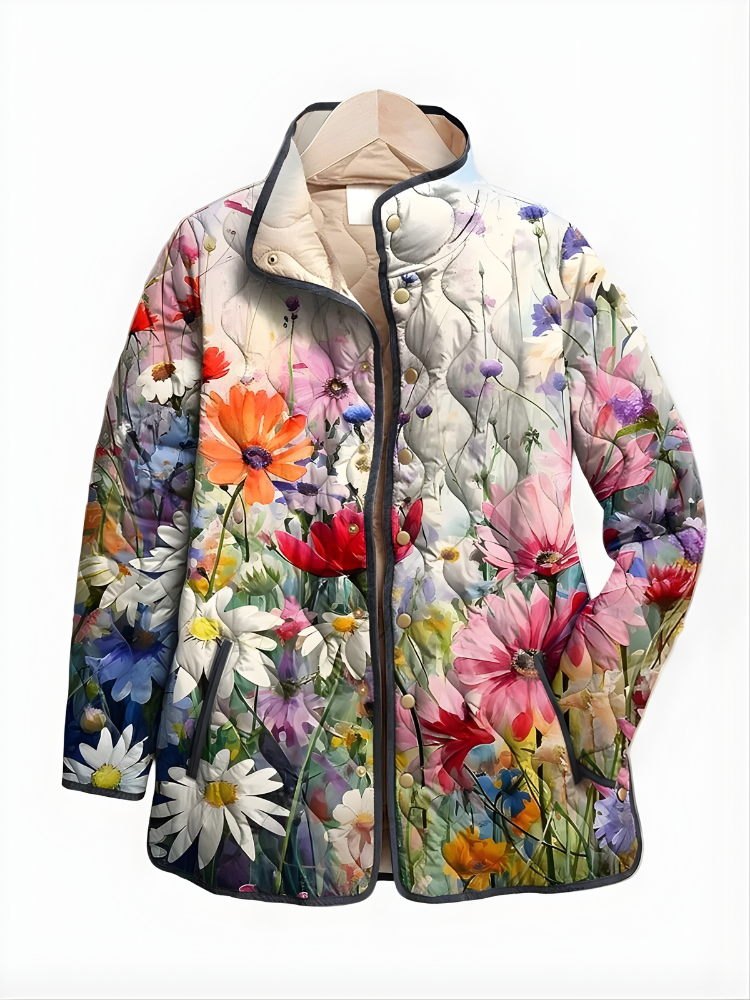 Yara | Veste Vintage Florale Doublée