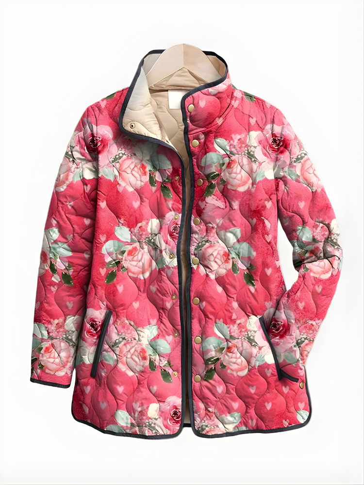 Yara | Veste Vintage Florale Doublée