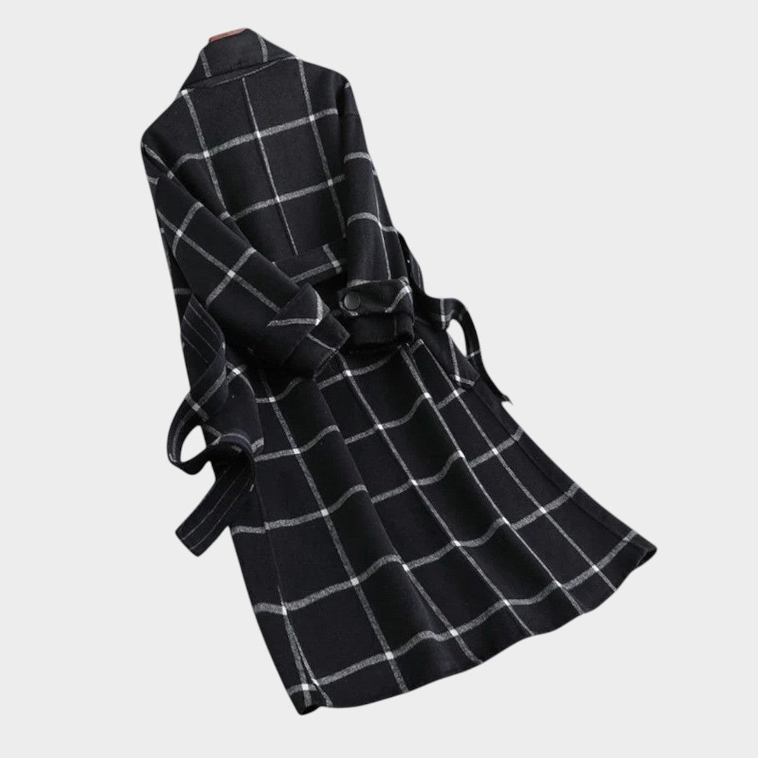 Adriana | Manteau Classique d'Automne à Carreaux