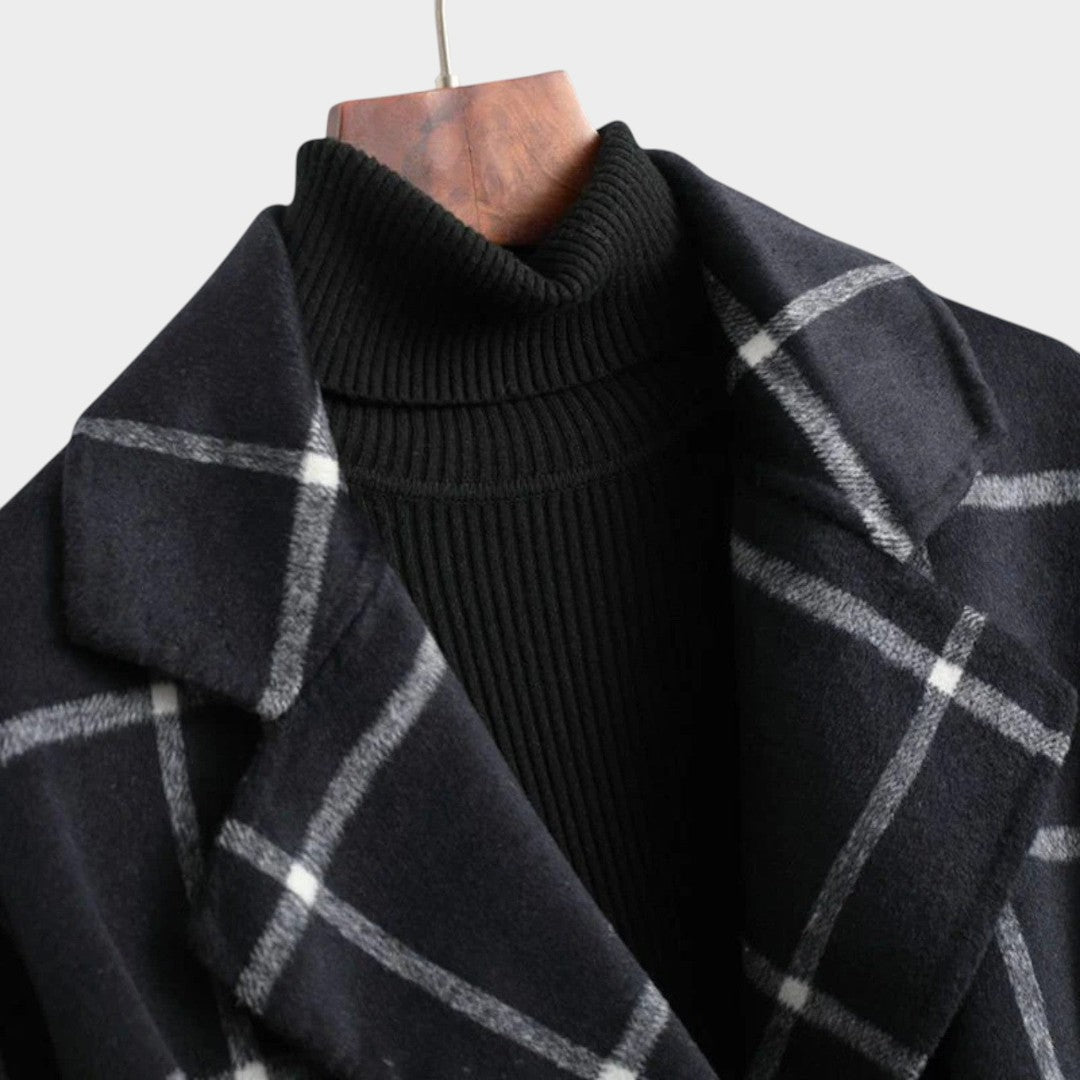 Adriana | Manteau Classique d'Automne à Carreaux