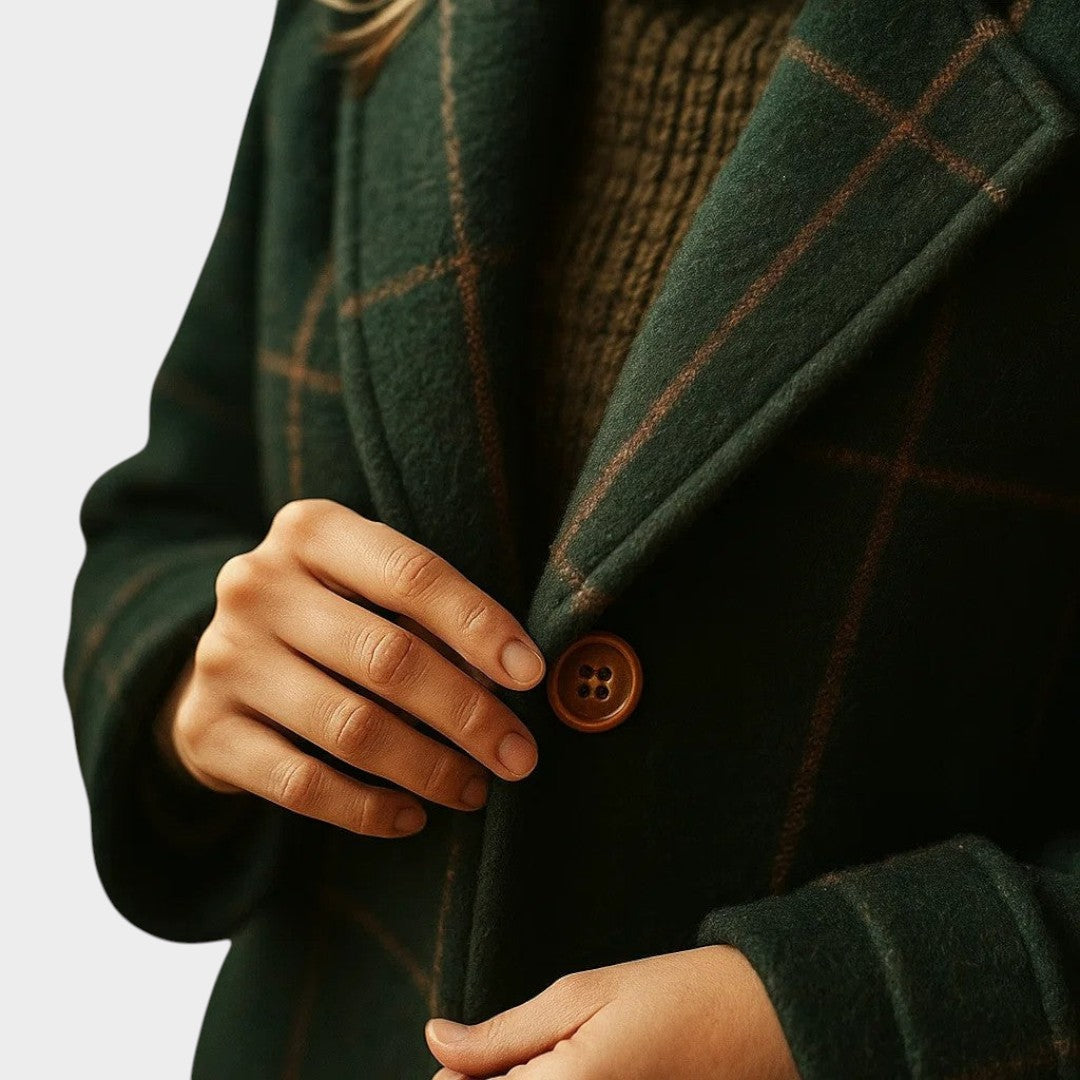 Adriana | Manteau Classique d'Automne à Carreaux